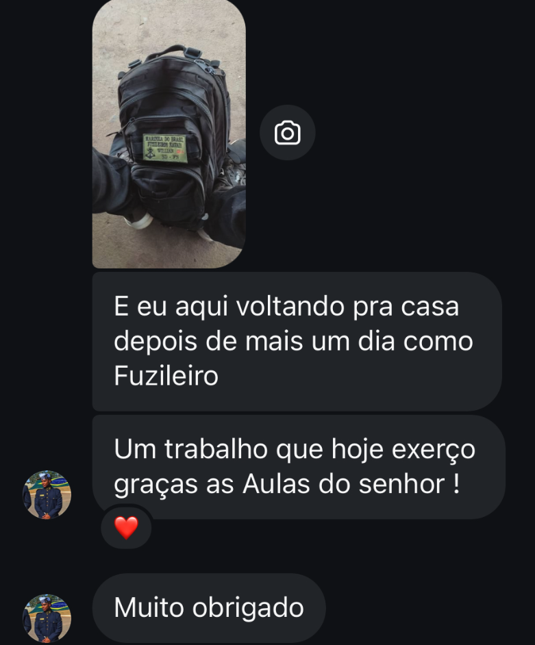 Relato de aluno que conquistou a carreira de fuzileiro